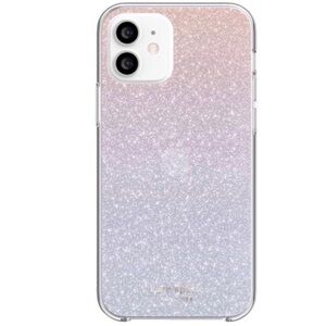 Kate Spade IPhone 12 Mini Ombré Pink Glitter Phone Case (NWT)
